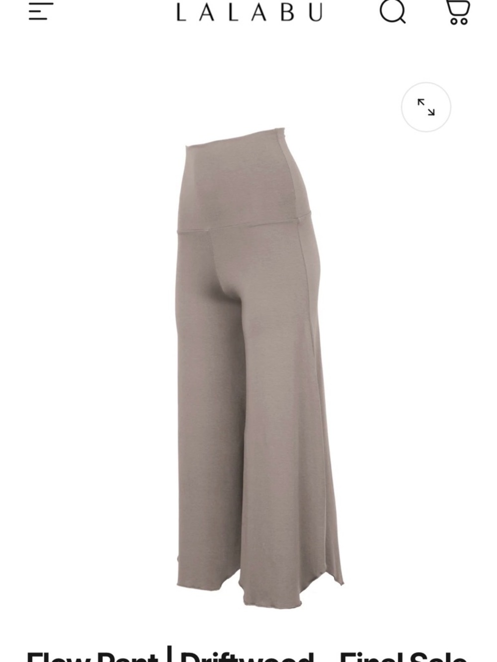 Lalabu Driftwood Wide-Leg Flow Pants